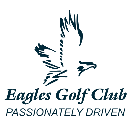Eagles Golf Club Logo Full Text Blue